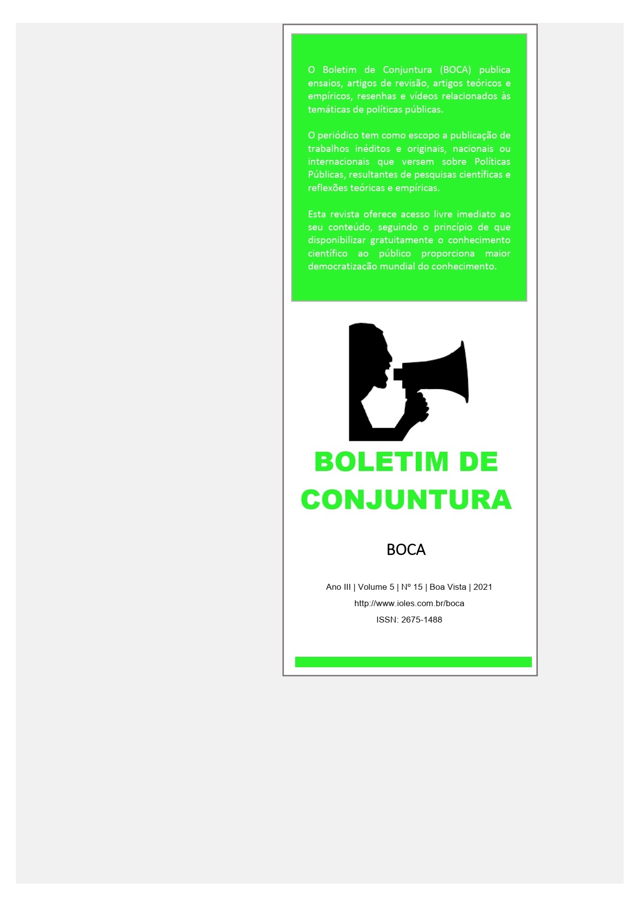 					Visualizar v. 5 n. 15 (2021): Março
				