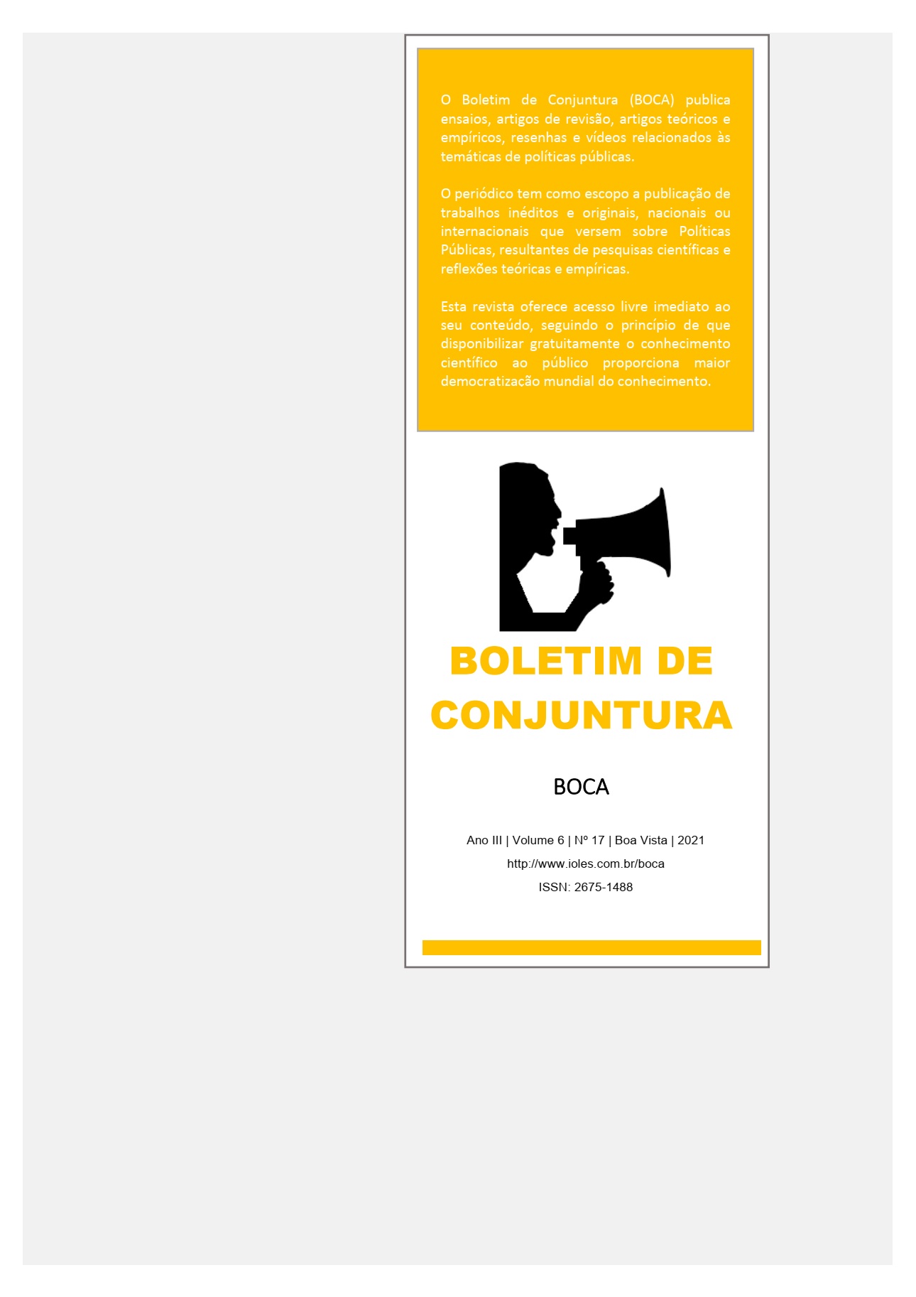 					Visualizar v. 6 n. 17 (2021): Maio
				