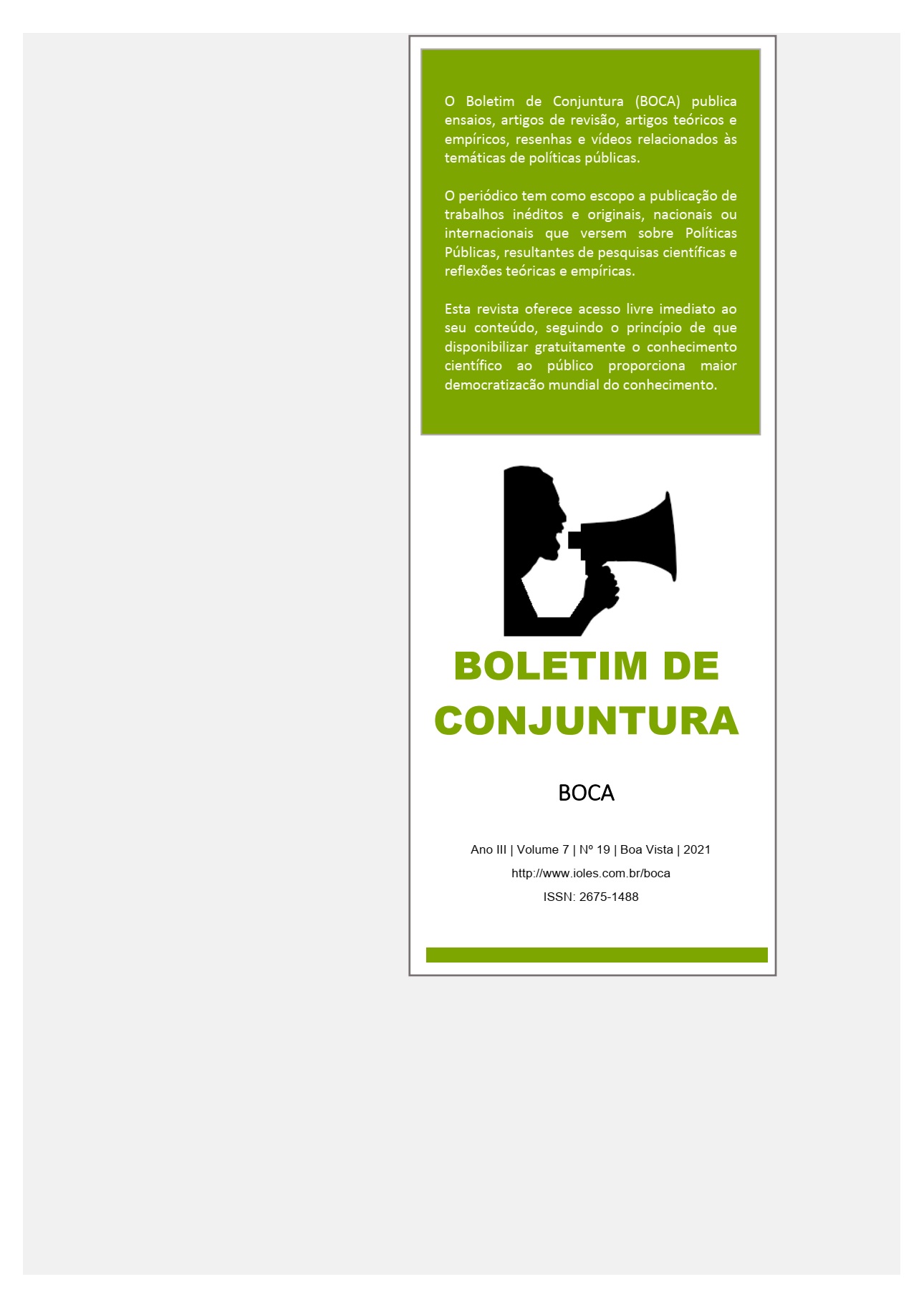 					Visualizar v. 7 n. 19 (2021): Julho
				