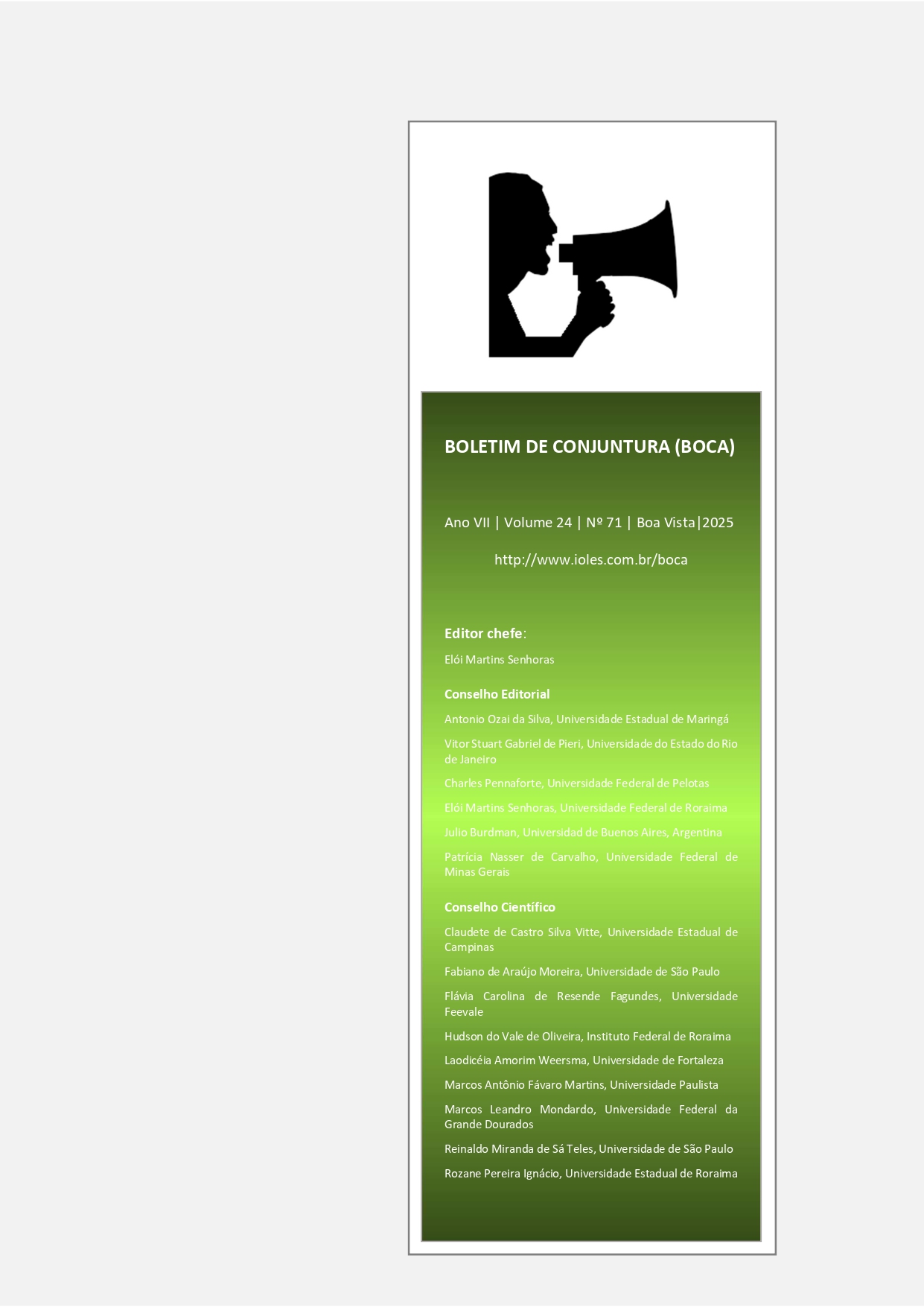 					Visualizar v. 24 n. 71 (2025): Novembro
				